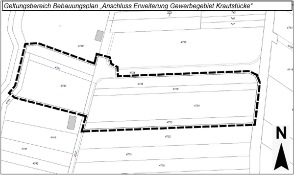 Bild vergr&ouml;&szlig;ern: Geltungsbereich Bebauungsplan Krautst&uuml;cke Neupotz